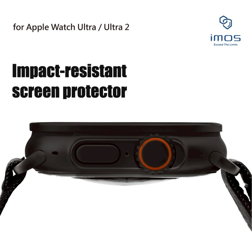 Apple Watch Ultra 1/2 [49mm] Film Sapphire Screen Protector - Black - image 3