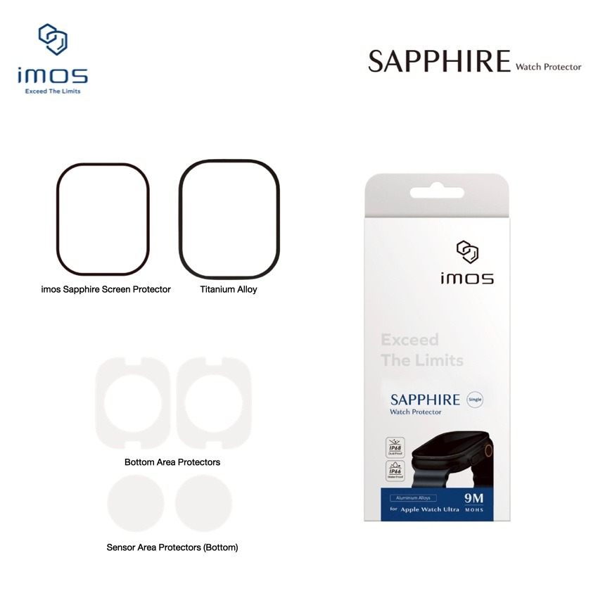 Apple Watch Ultra 1/2 [49mm] Film Sapphire Screen Protector - Black - image 4