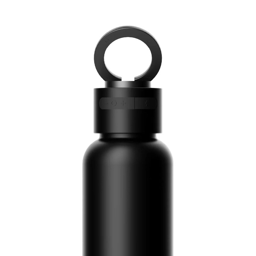 MOMAX 1-VIBE Bottle Magnetic Wireless Speaker Flask - Black