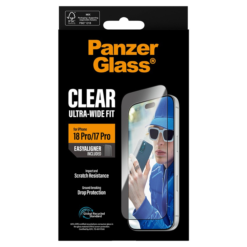 ฟิล์ม Ultra Wide Fit w.EasyAligner for iPhone 18 Pro กันรอยขีดข่วน แบรนด์ PANZERGLASS