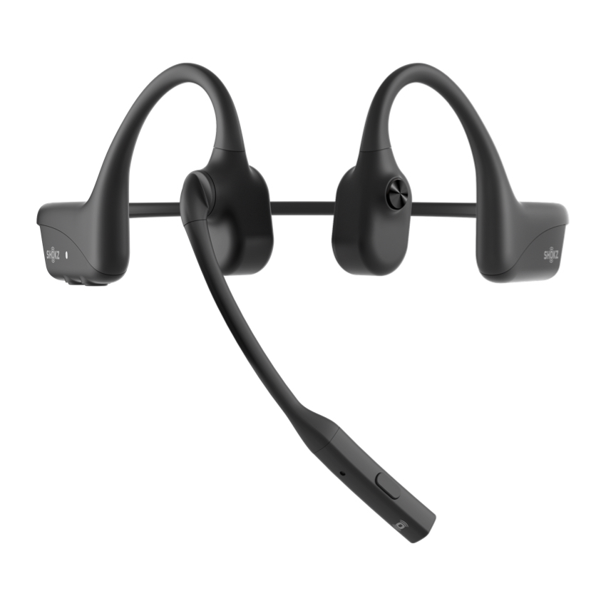 หูฟังบลูทูธไร้สาย OpenComm2 สีดำ ดีไซน์แบบปิดหู สวมใส่สบาย จากแบรนด์ SHOKZ