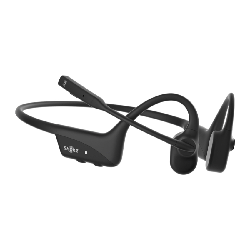หูฟังบลูทูธไร้สาย OpenComm2 สีดำ ดีไซน์แบบปิดหู สวมใส่สบาย จากแบรนด์ SHOKZ