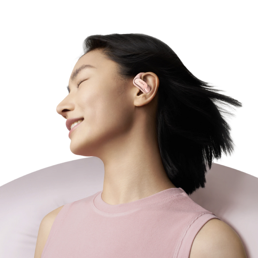 หูฟังไร้สาย OpenFit Air สี Pink เล่นเพลงสูงสุด 28 ชั่วโมง เสียงตรงเข้าหูได้อย่างแม่นยำ จากแบรนด์ SHOKZ